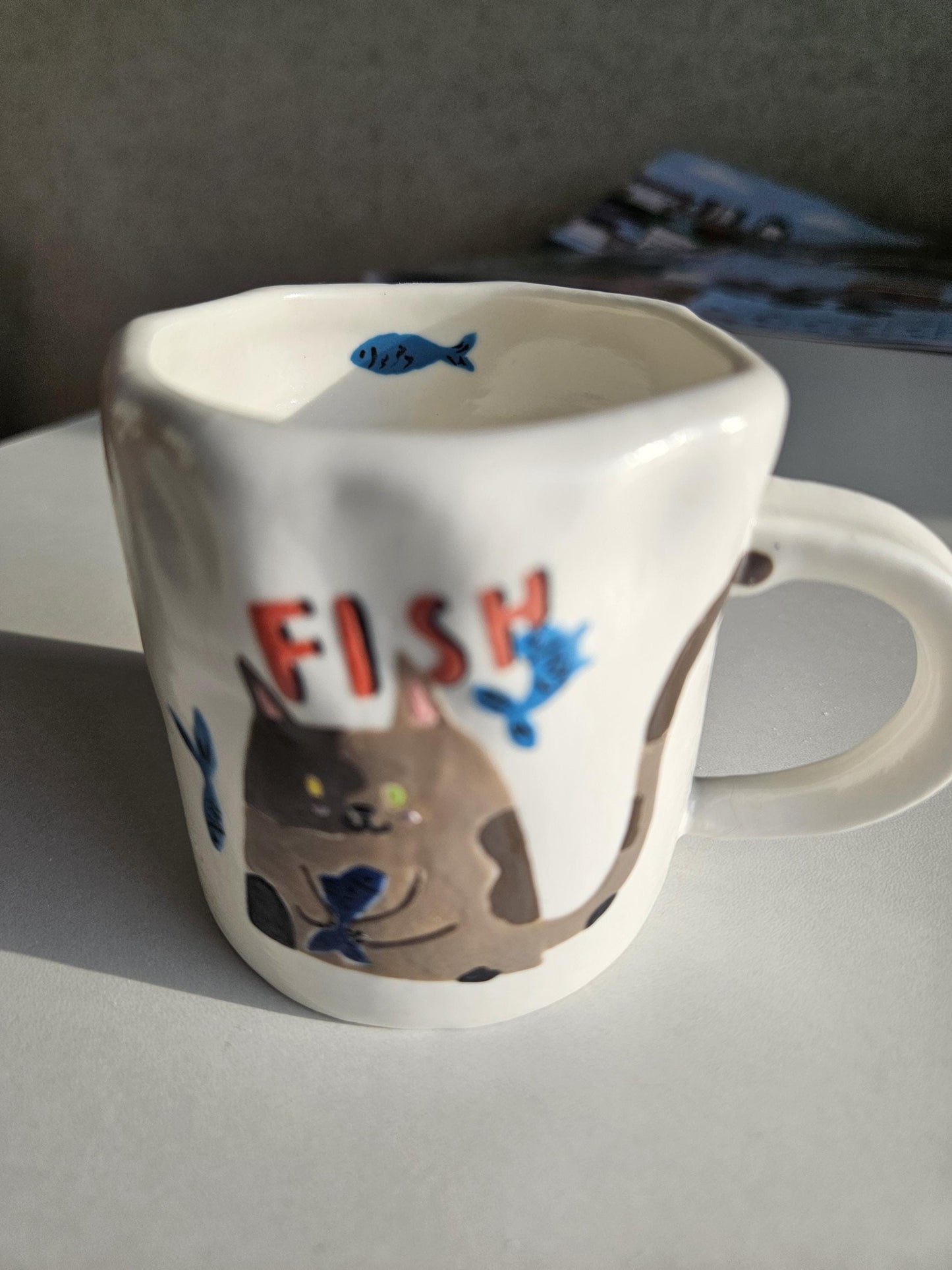 1-of-1 Custom Kids Art Mug | Hand-Built Heirloom Ceramic