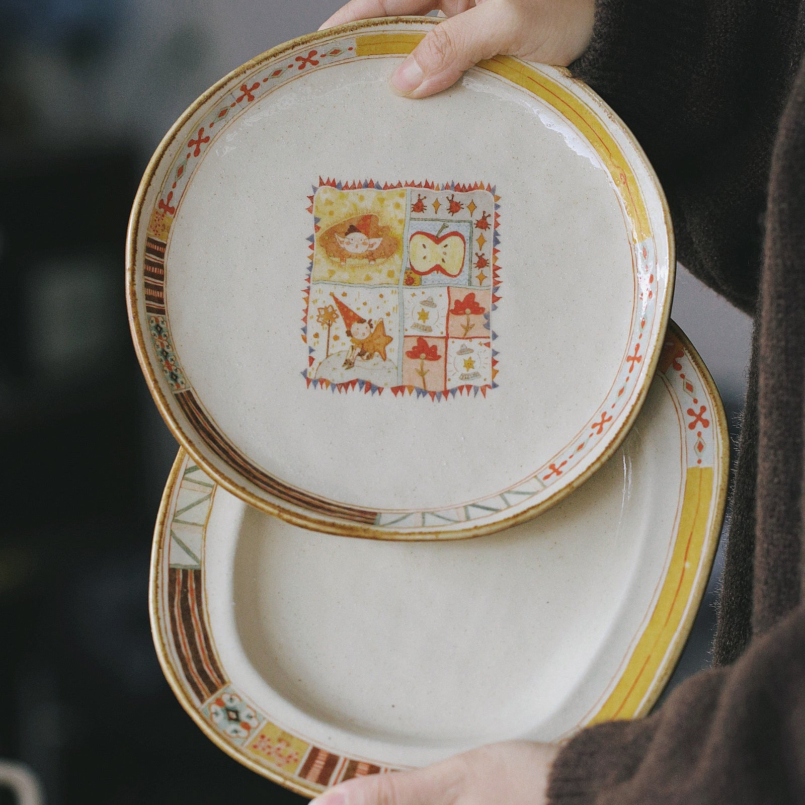 Fairytale Storybook Plate – Hand-Painted Ceramic Plates