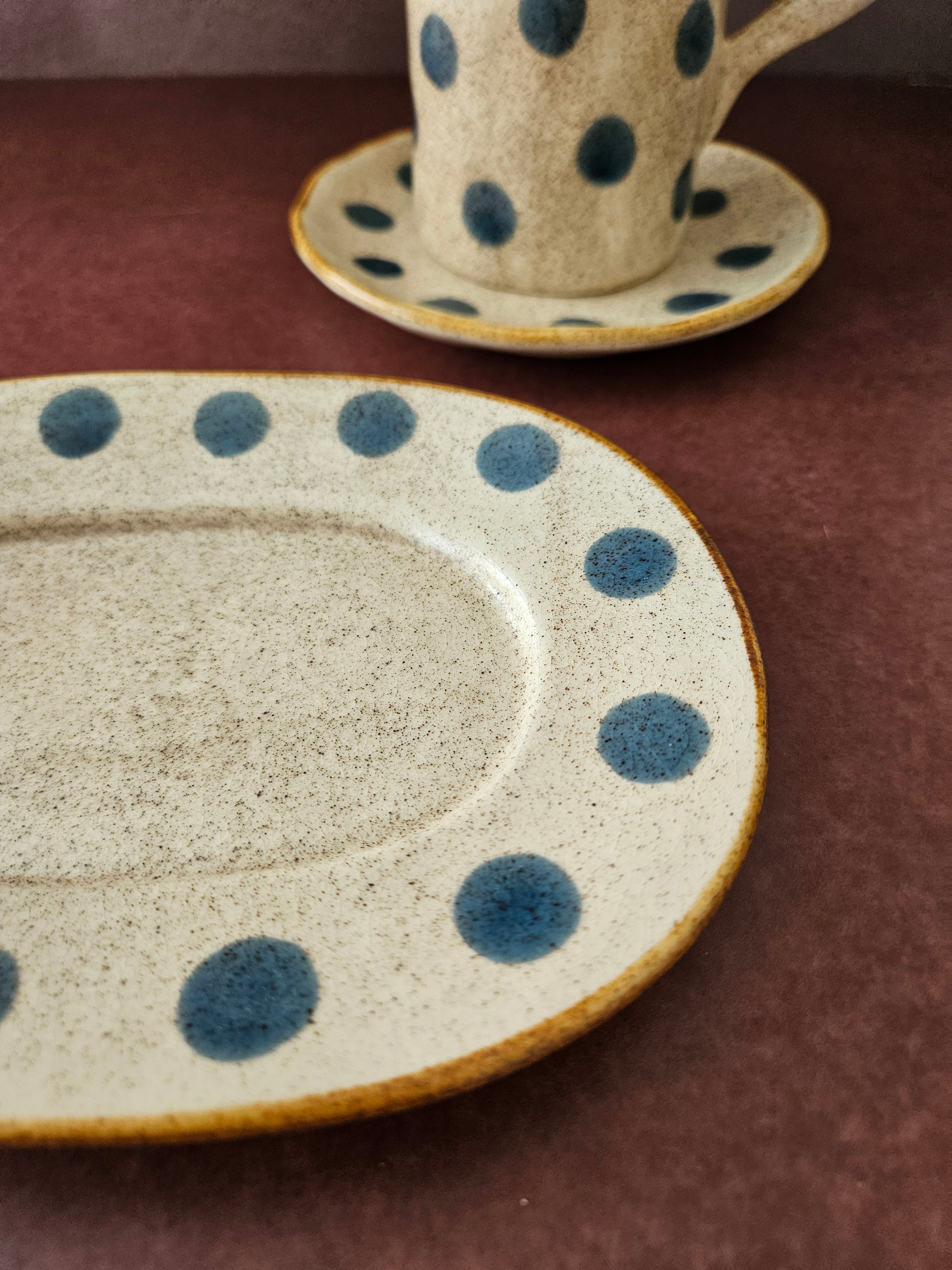Little Dots — Handmade Ceramic Tea Cup & Saucer Set