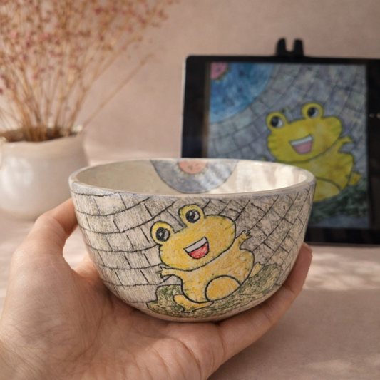 Keepsake Bowl – Custom Hand-Painted Ceramic from Your Child's Drawing