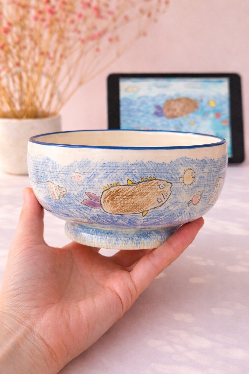 Keepsake Plates – Custom Hand-Painted Ceramic from Your Child's Drawing