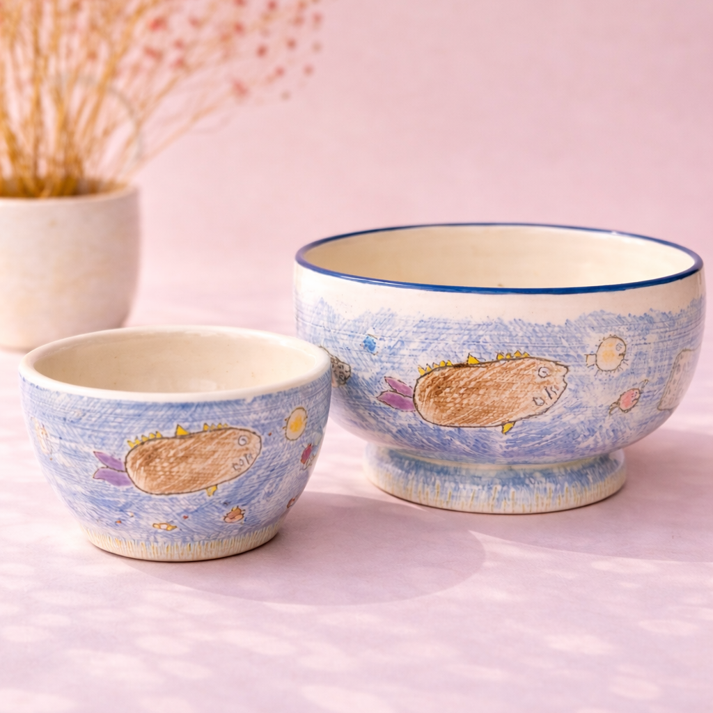 Keepsake Plates – Custom Hand-Painted Ceramic from Your Child's Drawing