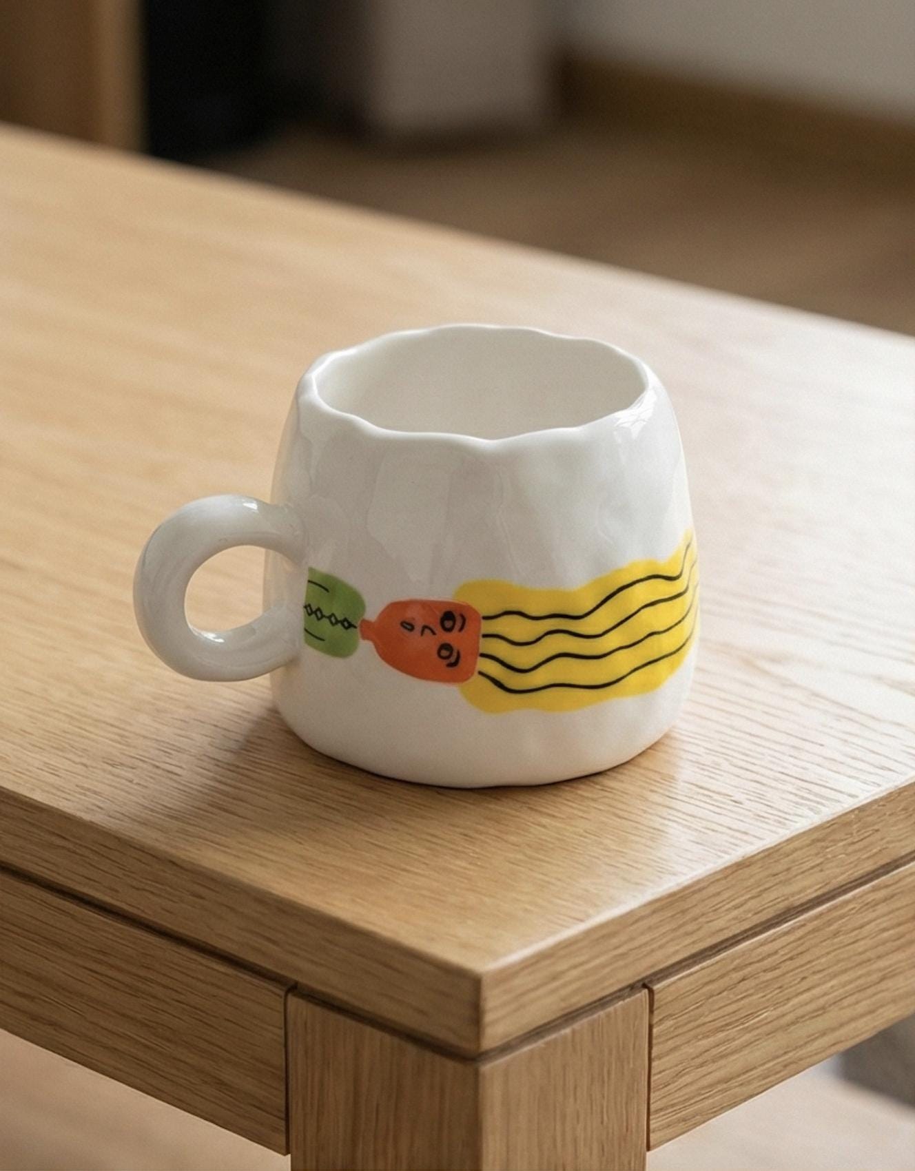 1-of-1 Custom Kids Art Mug | Hand-Built Heirloom Ceramic