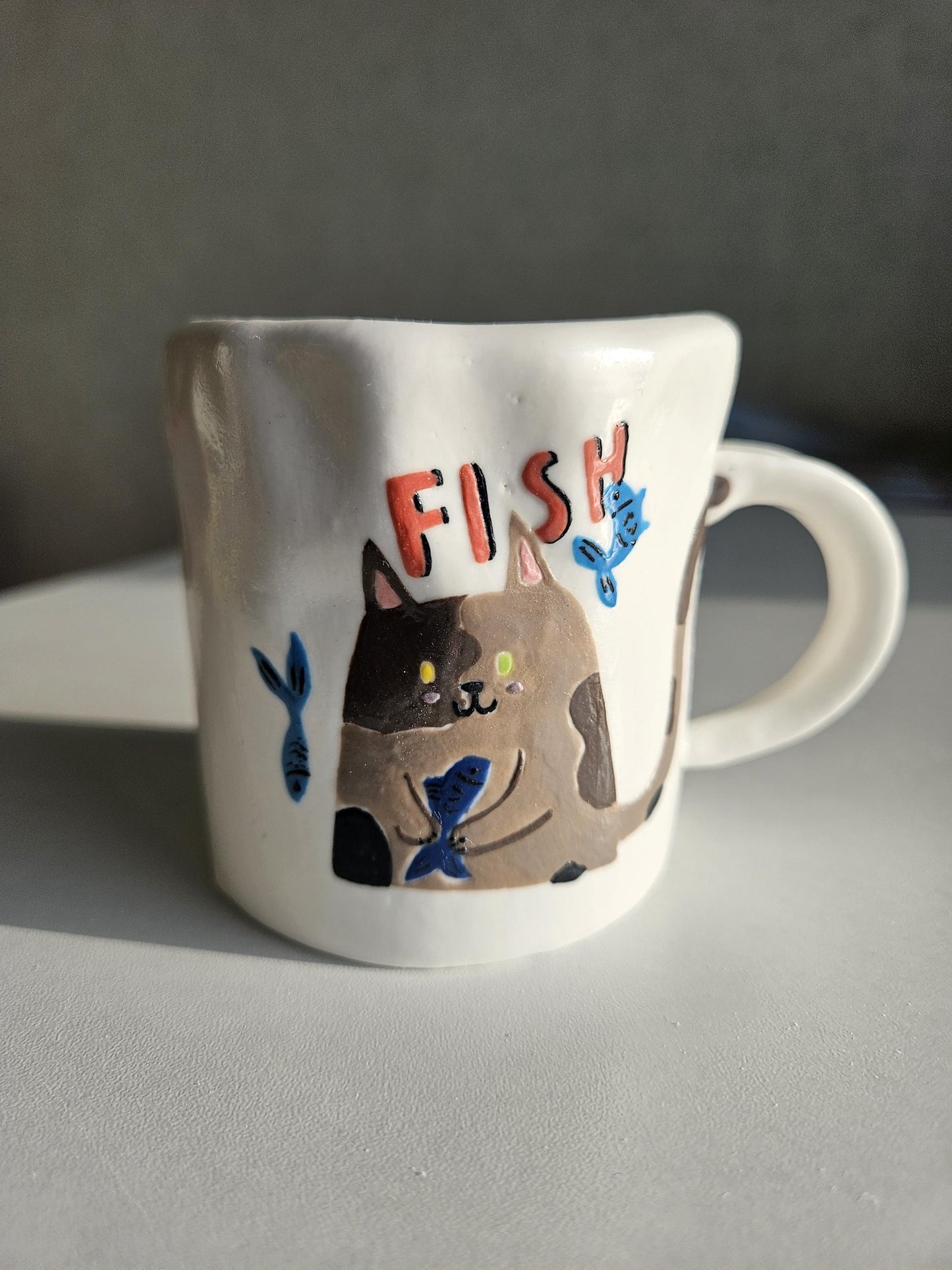 1-of-1 Custom Kids Art Mug | Hand-Built Heirloom Ceramic