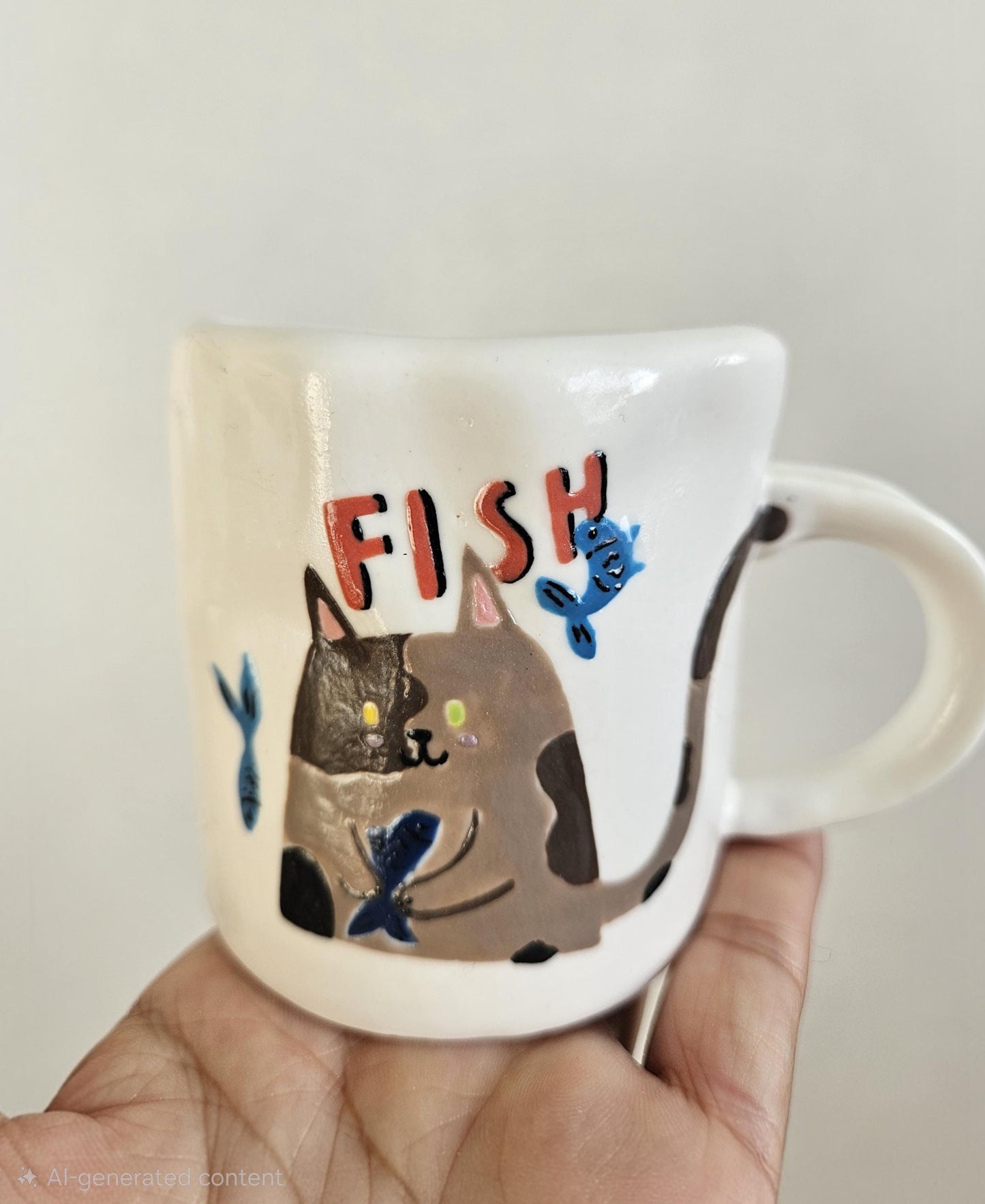 1-of-1 Custom Kids Art Mug | Hand-Built Heirloom Ceramic