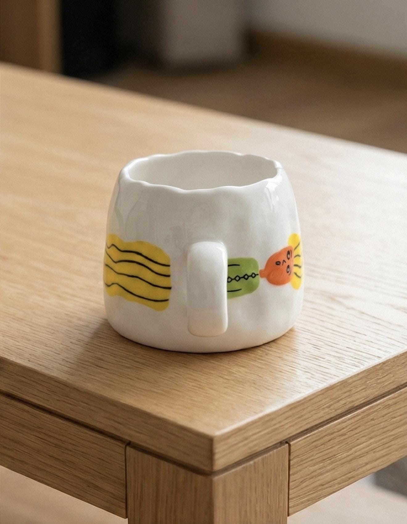 1-of-1 Custom Kids Art Mug | Hand-Built Heirloom Ceramic