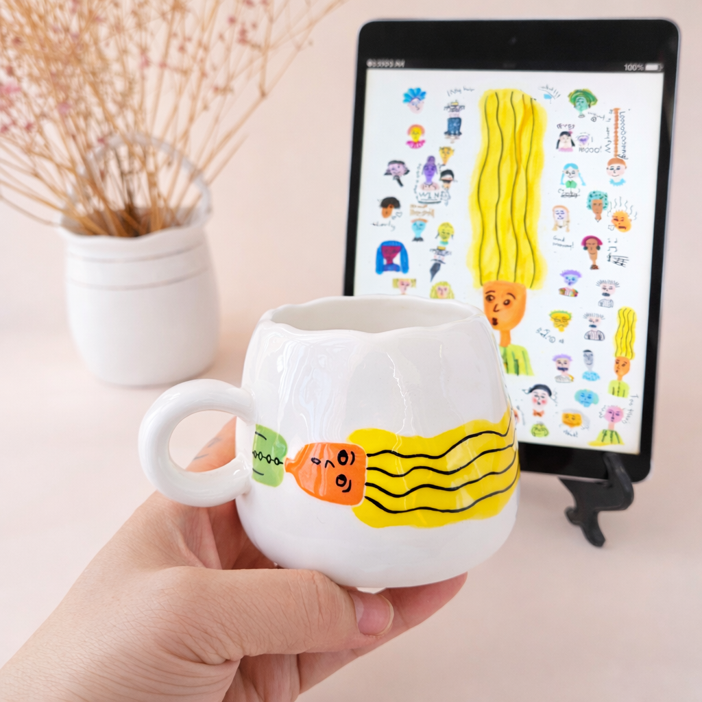The Keepsake Mug – Custom Hand-Painted Ceramic from Your Child's Drawing