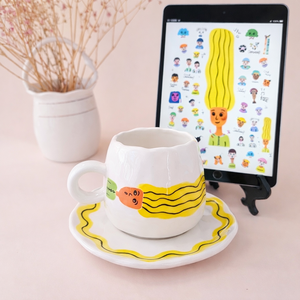 The Keepsake Mug – Custom Hand-Painted Ceramic from Your Child's Drawing