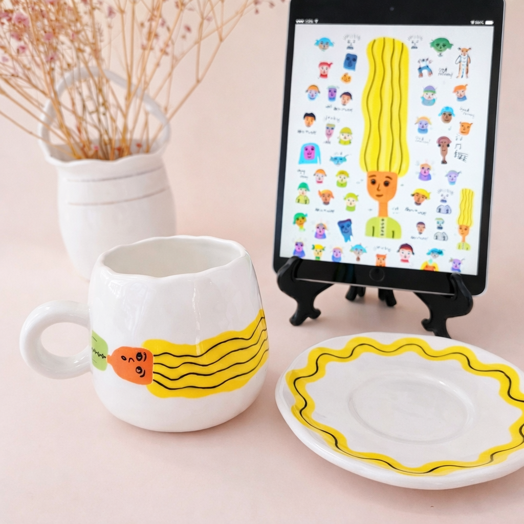 The Keepsake Mug – Custom Hand-Painted Ceramic from Your Child's Drawing