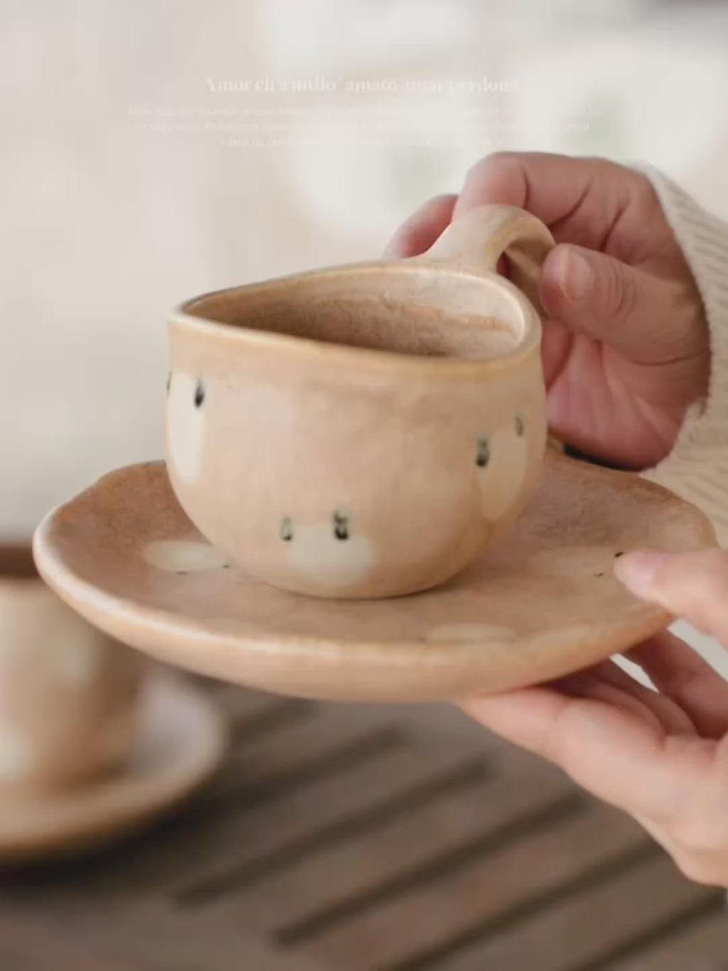 The Vintage Teddy Coffee Cup - Hand-Painted Ceramic Cup (250ml)