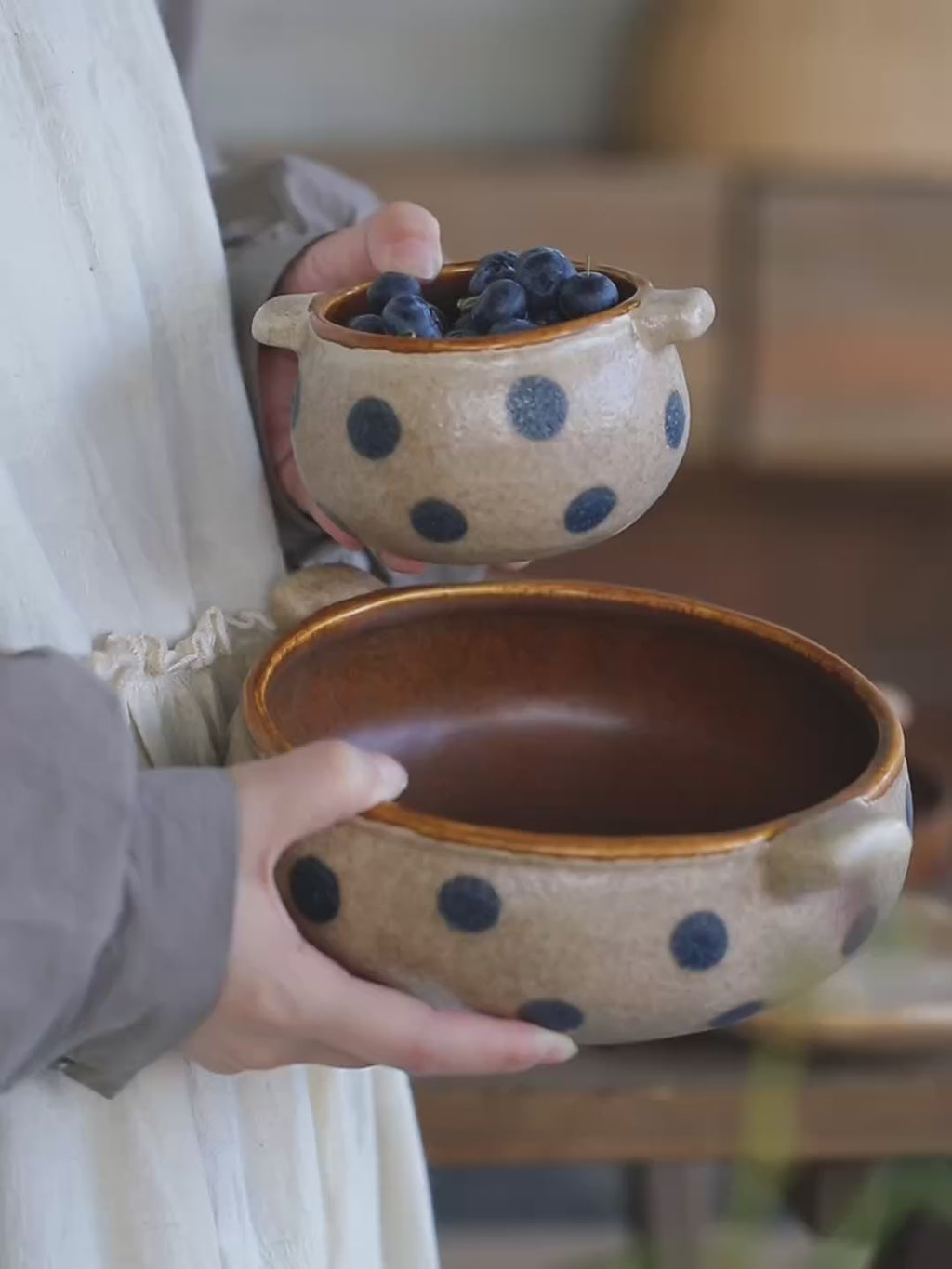 Little Dots Serving Bowl
